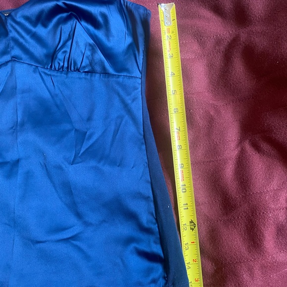 Ann Taylor Blue Satin Top - Picture 3 of 4